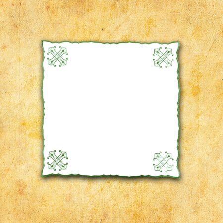 Embroidered "Calvario" Napkin Green 45X45