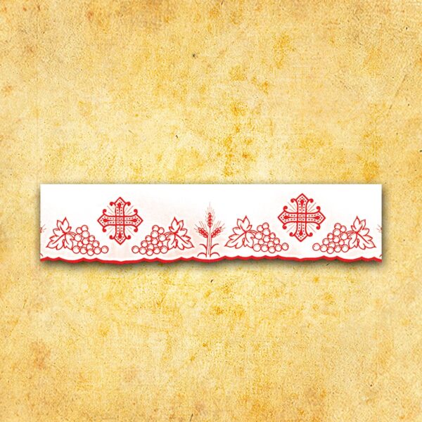 Embroidered lace "Calvario" Red