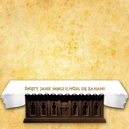 Laser-cut photo tablecloth "Saint John Paul II, Pray for Us"