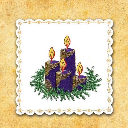 White Embroidered Stick No. 22