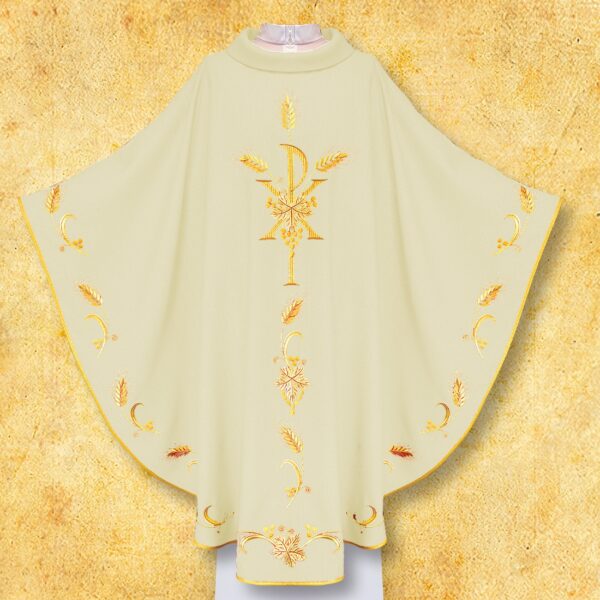 Ecru Embroidered Chasuble