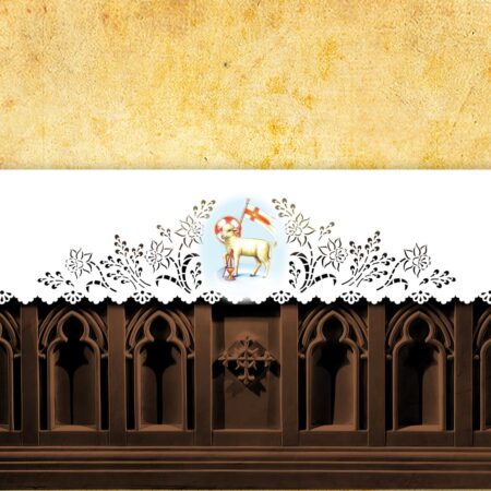 Laser-cut tablecloth with photo image