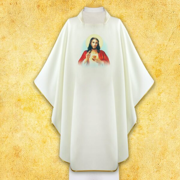 Chasuble with Photographic Image "Heart of Jesus"
