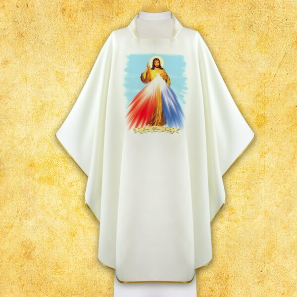 Chasuble with a Photographic Image of "Merciful Jesus"