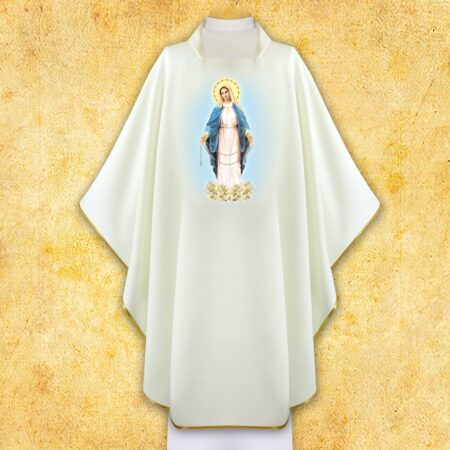 Chasuble with a Photographic Image of "Our Lady of the Rosary"