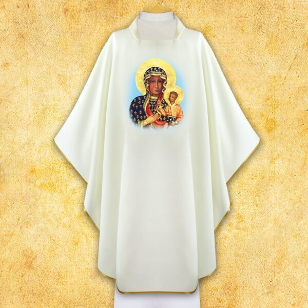 Chasuble with a Photographic Image of "Our Lady of Częstochowa"
