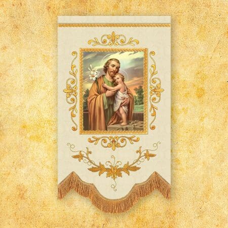 Mini double-sided embroidered banner "St. Joseph"