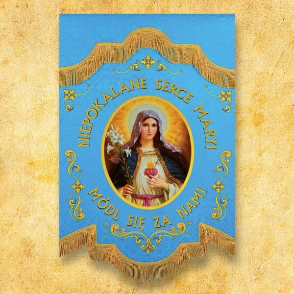 Double-sided banner "Immaculate Heart of Mary"