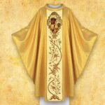 Embroidered chasuble with a photographic image of "Our Lady of Częstochowa"