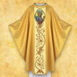 Embroidered chasuble with a photographic image of "Our Lady of Częstochowa"