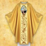 Embroidered Chasuble with Photographic Image "St. Maximilian Kolbe"
