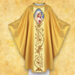Embroidered Chasuble with Photographic Image of Our Lady of Fatima