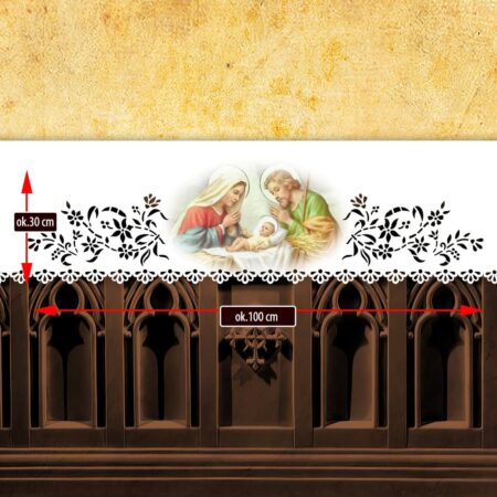 Openwork altar tablecloth - laser cut with thermal sublimation printing