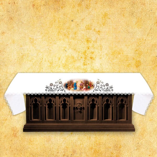 Openwork altar tablecloth - laser cut with thermal sublimation printing