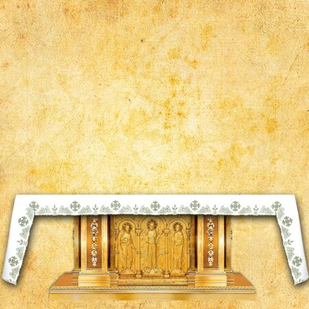 Embroidered tablecloth "Calvario" green - any size