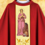 Chasuble with embroidered image "St. Margaret"