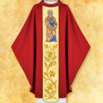 Chasuble with embroidered image "St. Peter"