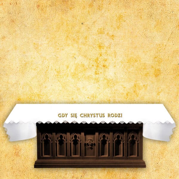 Laser-cut photo tablecloth "When Christ Is Born"