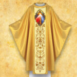 Embroidered Chasuble with Photographic Image of "Heart of Jesus"