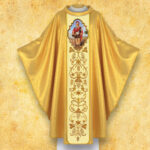 Embroidered Chasuble with Photographic Image of "Heart of Jesus"