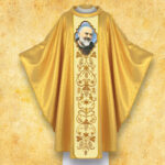 Embroidered Chasuble with Photographic Image of "Heart of Jesus"
