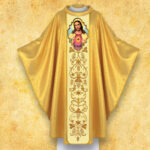 Embroidered Chasuble with Photographic Image of "Heart of Jesus"