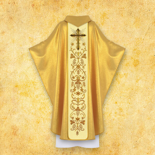 Embroidered Chasuble with Photographic Image of "Heart of Jesus"