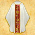 Embroidered chasuble "Classico Bianco"