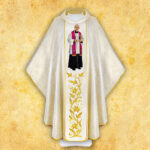 Chasuble with embroidered image of "Blessed Father Sopoćko"