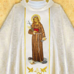 Chasuble with embroidered image of "St. Rosalia"