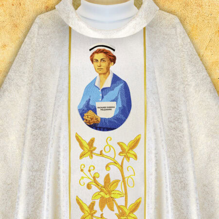 Chasuble with embroidered image of "Blessed Hanna Chrzanowska"