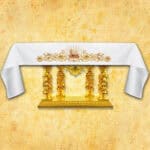 Tablecloth with front embroidery