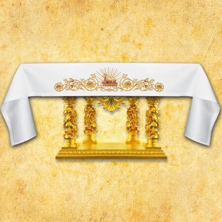 Tablecloth with front embroidery