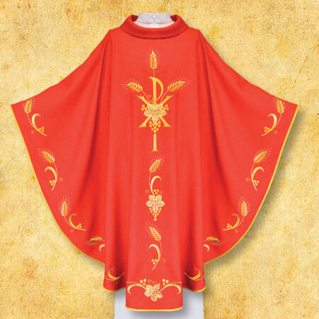 Red Embroidered Chasuble
