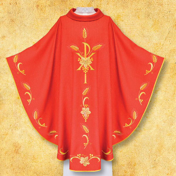Red Embroidered Chasuble