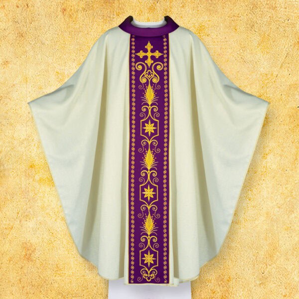 Chasuble with Embroidered Belt "Sacrum"