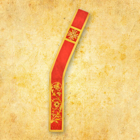 Embroidered deacon's stole "Massimo-Blu"