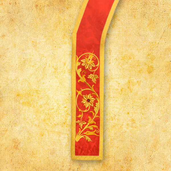 Embroidered deacon's stole "Massimo-Blu"