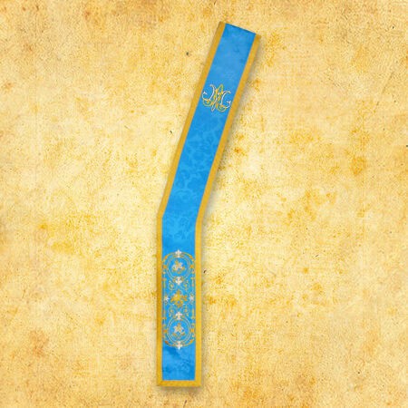 Embroidered deacon's stole "Massimo-Blu"