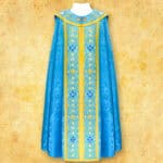 Embroidered chasuble "Massimo-Blu"