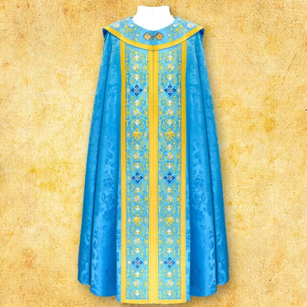 Embroidered chasuble "Massimo-Blu"