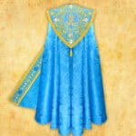 Embroidered chasuble "Massimo-Blu"