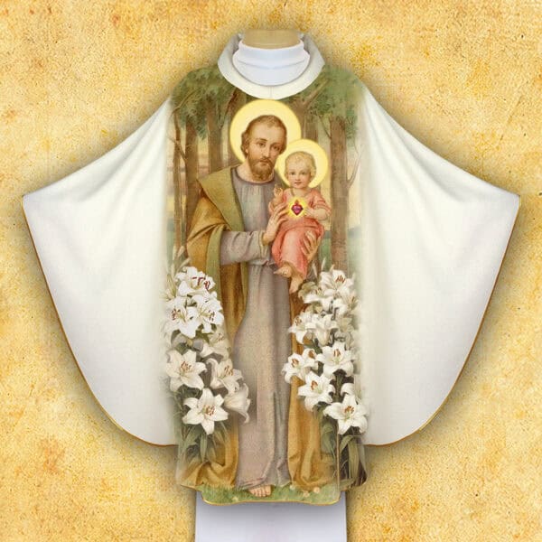 Photo chasuble with the image of St. Joseph
