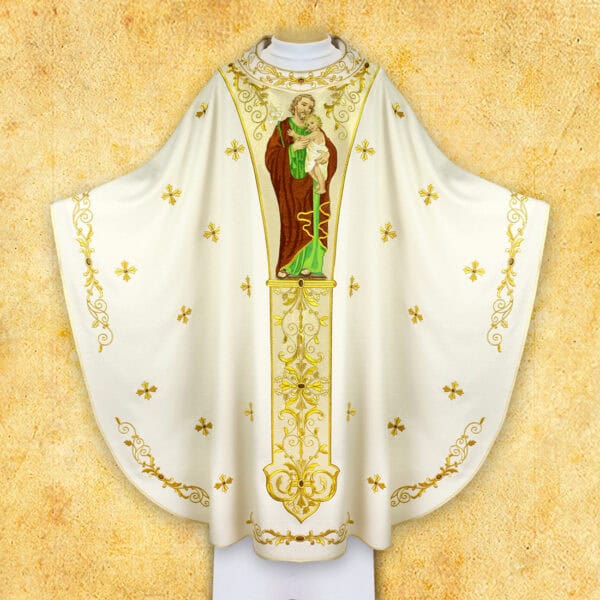 Photo chasuble with the image of St. Joseph