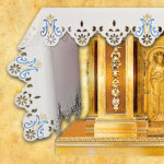 Embroidered tablecloth "Mary's Rosary"