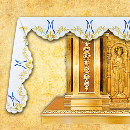 Embroidered tablecloth "Ave Maria - Blue"