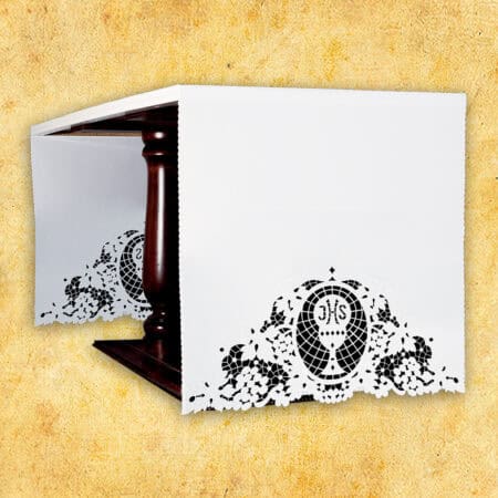 Tablecloth embroidered on the sides "Large stained glass"