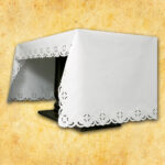 Embroidered tablecloth "Crosses in a Square - White"