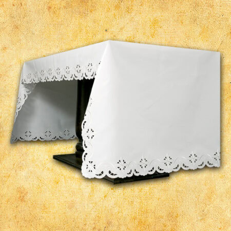 Embroidered tablecloth "Crosses in a Square - White"