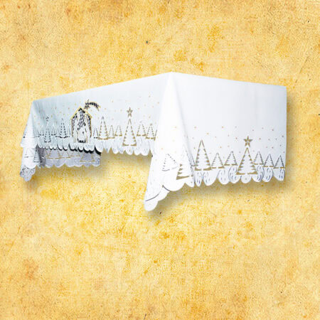 Embroidered tablecloth "Nativity Scene" - embroidered on three sides